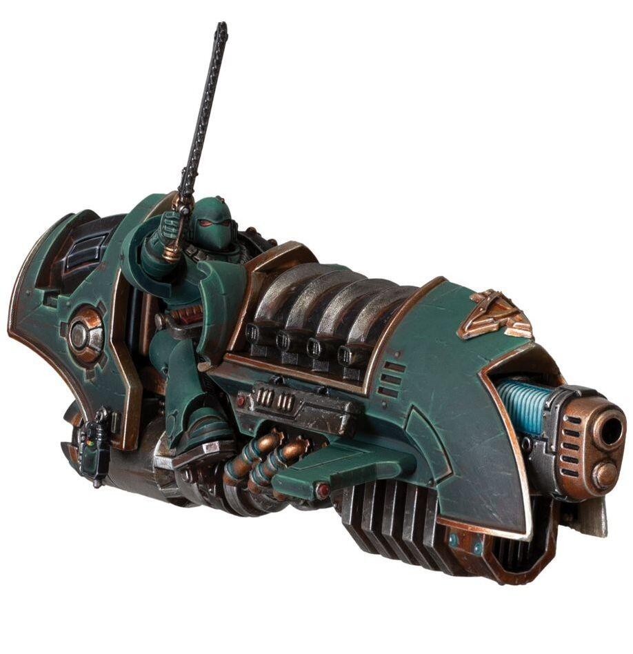 Painted jetbikes in Legion colour scheme (e.g., White Scars)