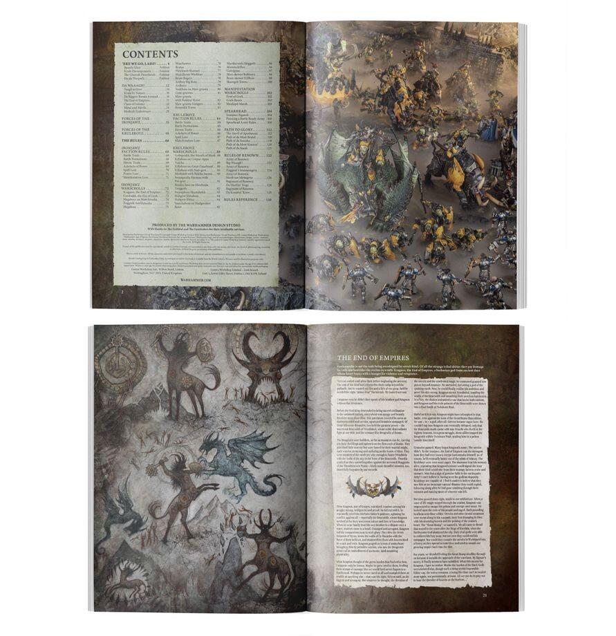 Table of contents and faction abilities