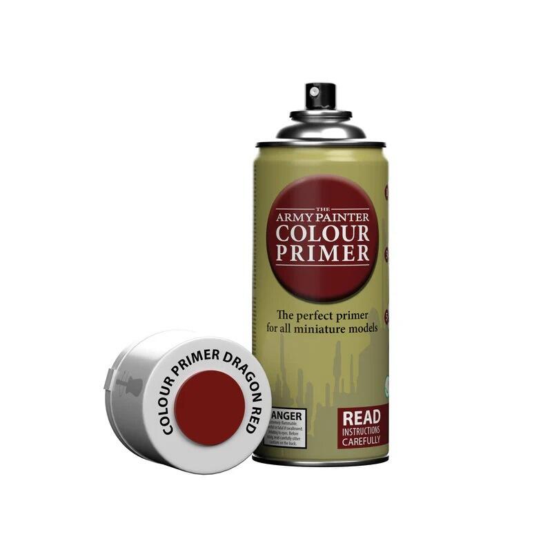 Army Painter Colour Primer Dragon Red spray can