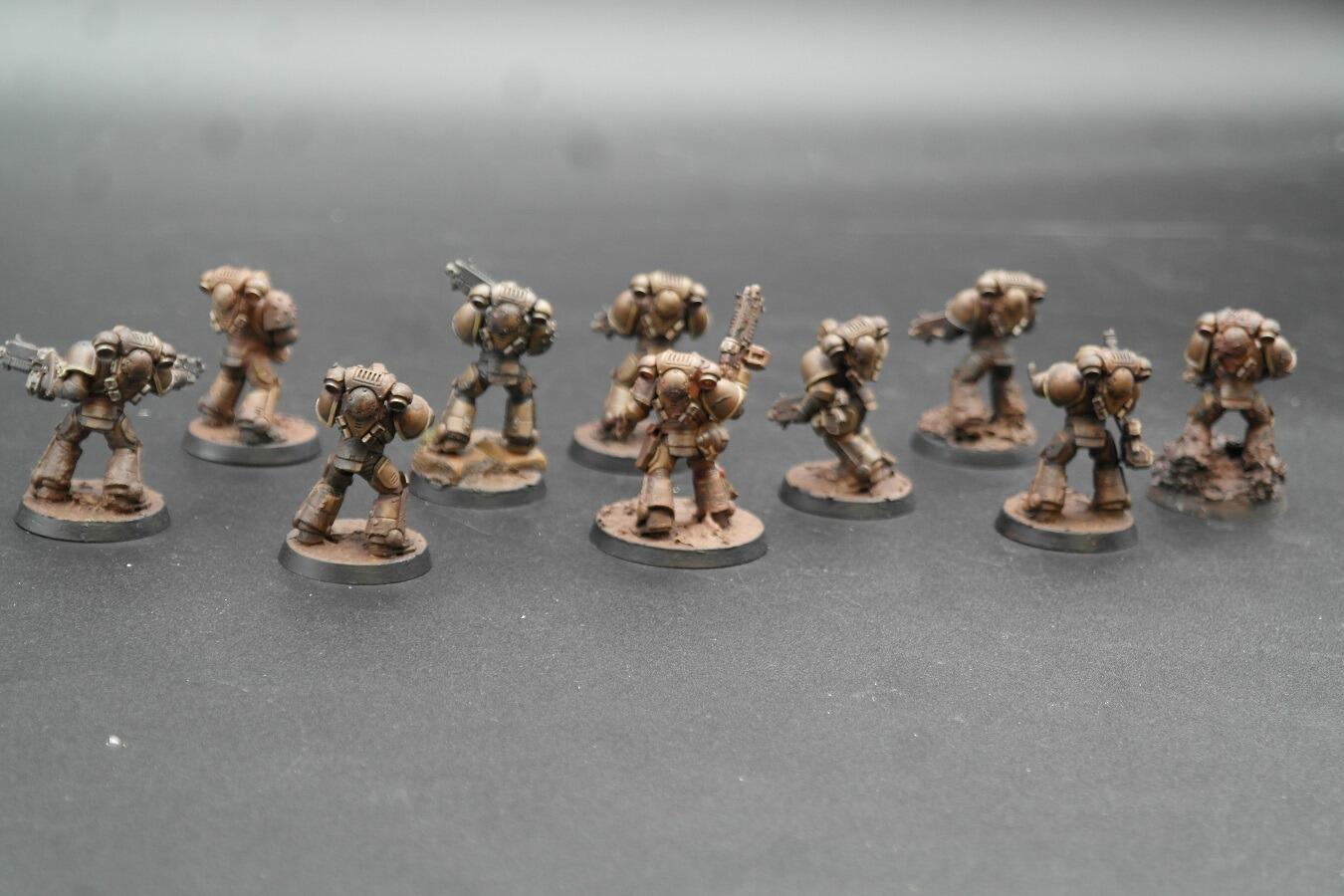 Pre-loved Intercessor Squad 12 models Space Marines Warhammer 40k fully built rear view