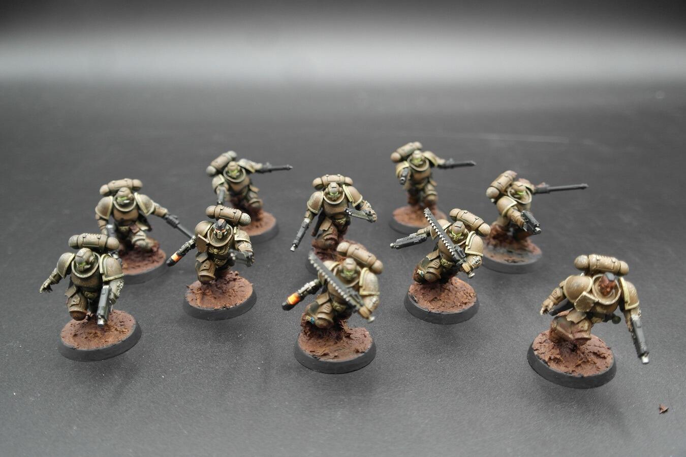 Pre-loved Assault Intercessors Space Marines Warhammer 40k fully built front view