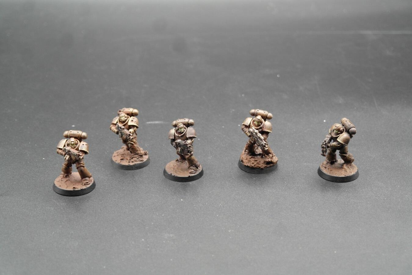 Pre-loved Intercessor Squad 5 models Space Marines Warhammer 40k fully built front view