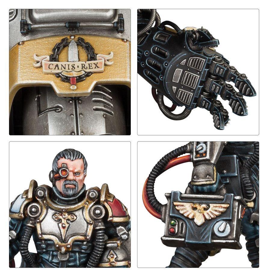 Canis Rex miniature assembled close up Sir Hektur and fist detailing