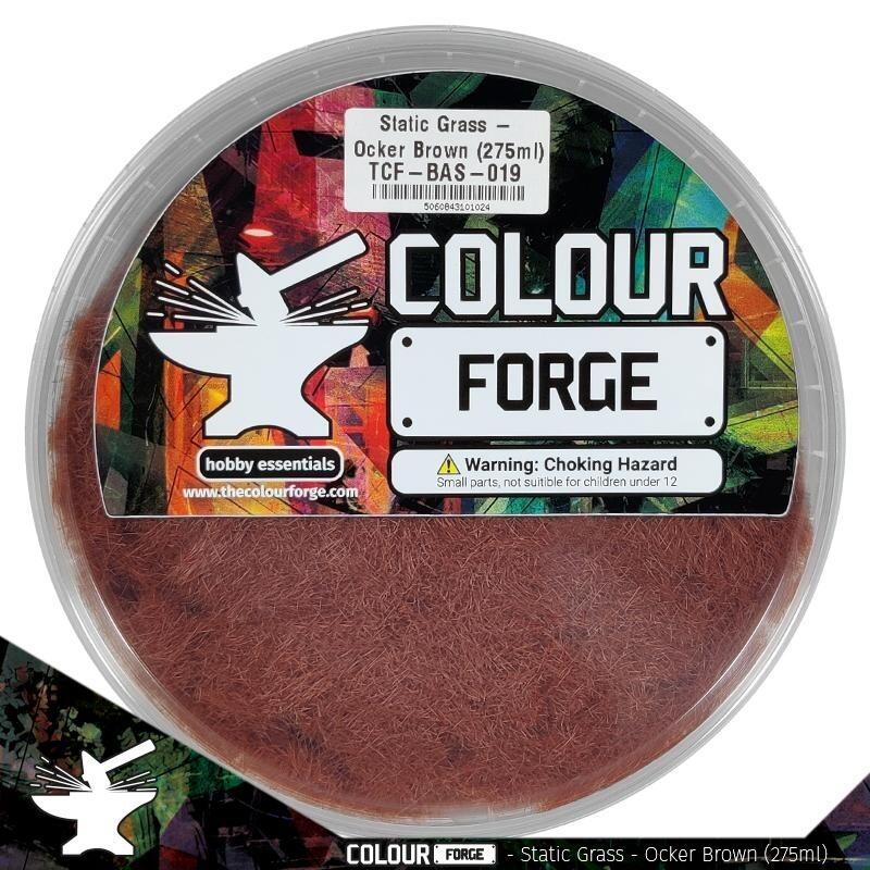 Ocker Brown Static Grass 275ml pot front view