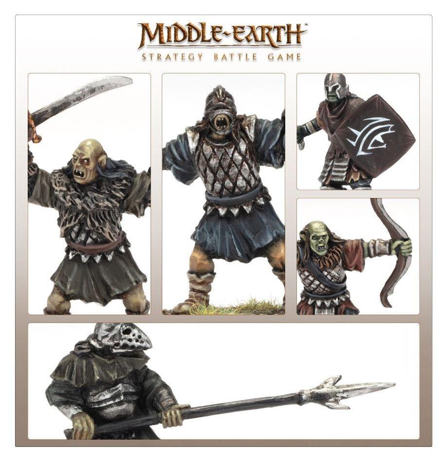 Mordor Orc archers and spearmen miniatures