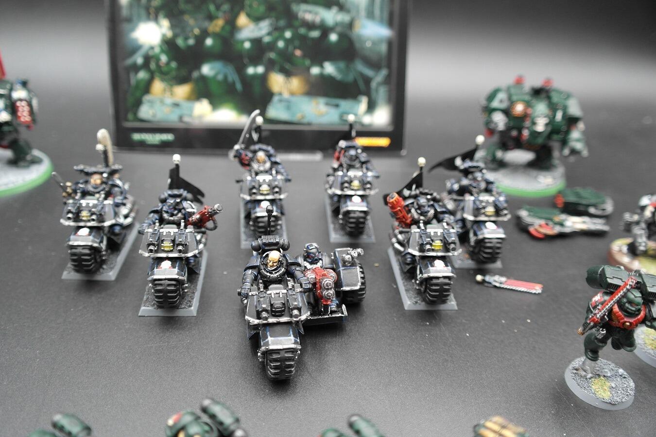 Pre-loved Dark Angels army lot Warhammer 40k fully built bikers tabletop
