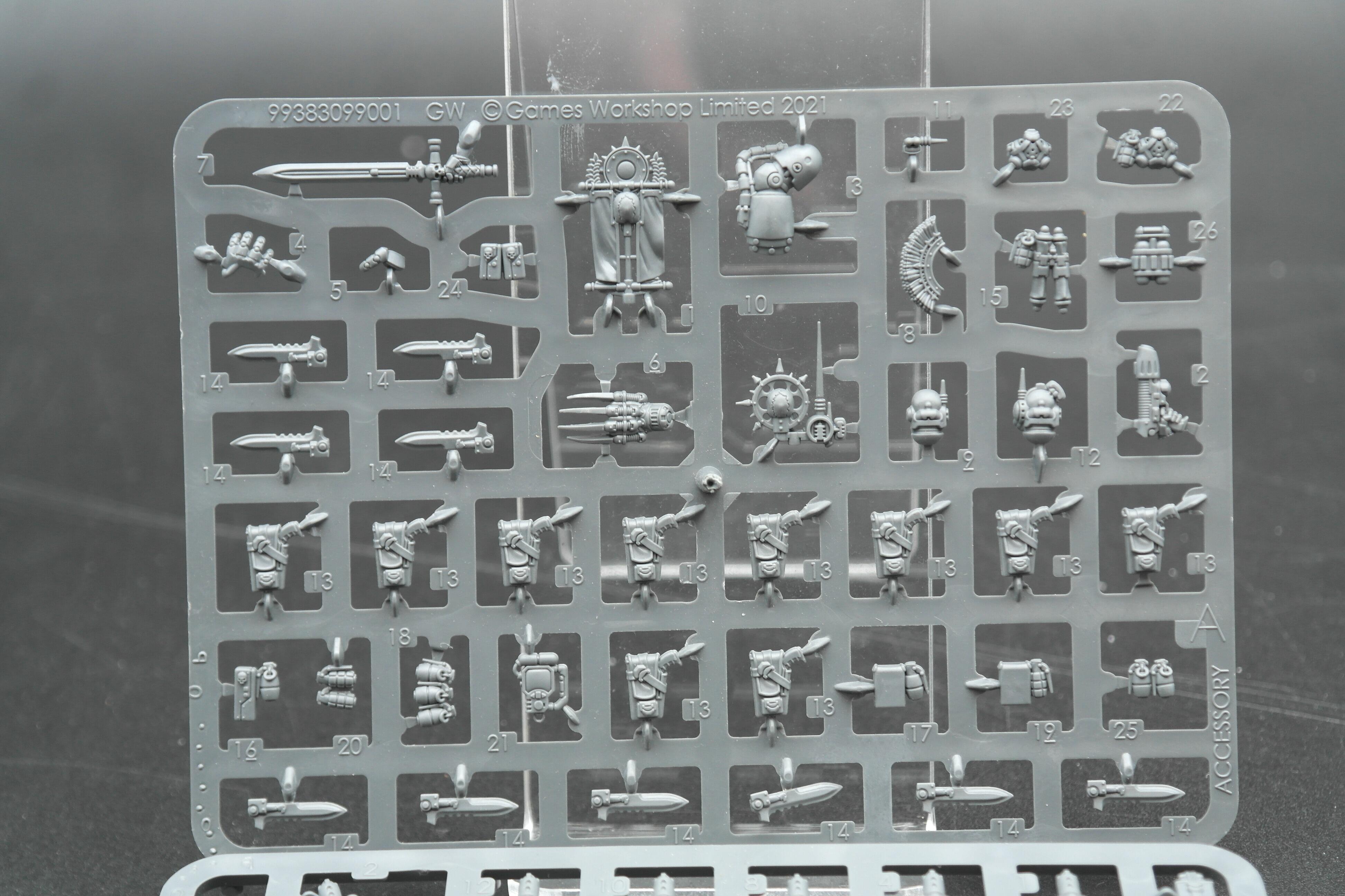 Pre-loved Disintegrator Weapons Sprue Space Marines Warhammer 30k rear view