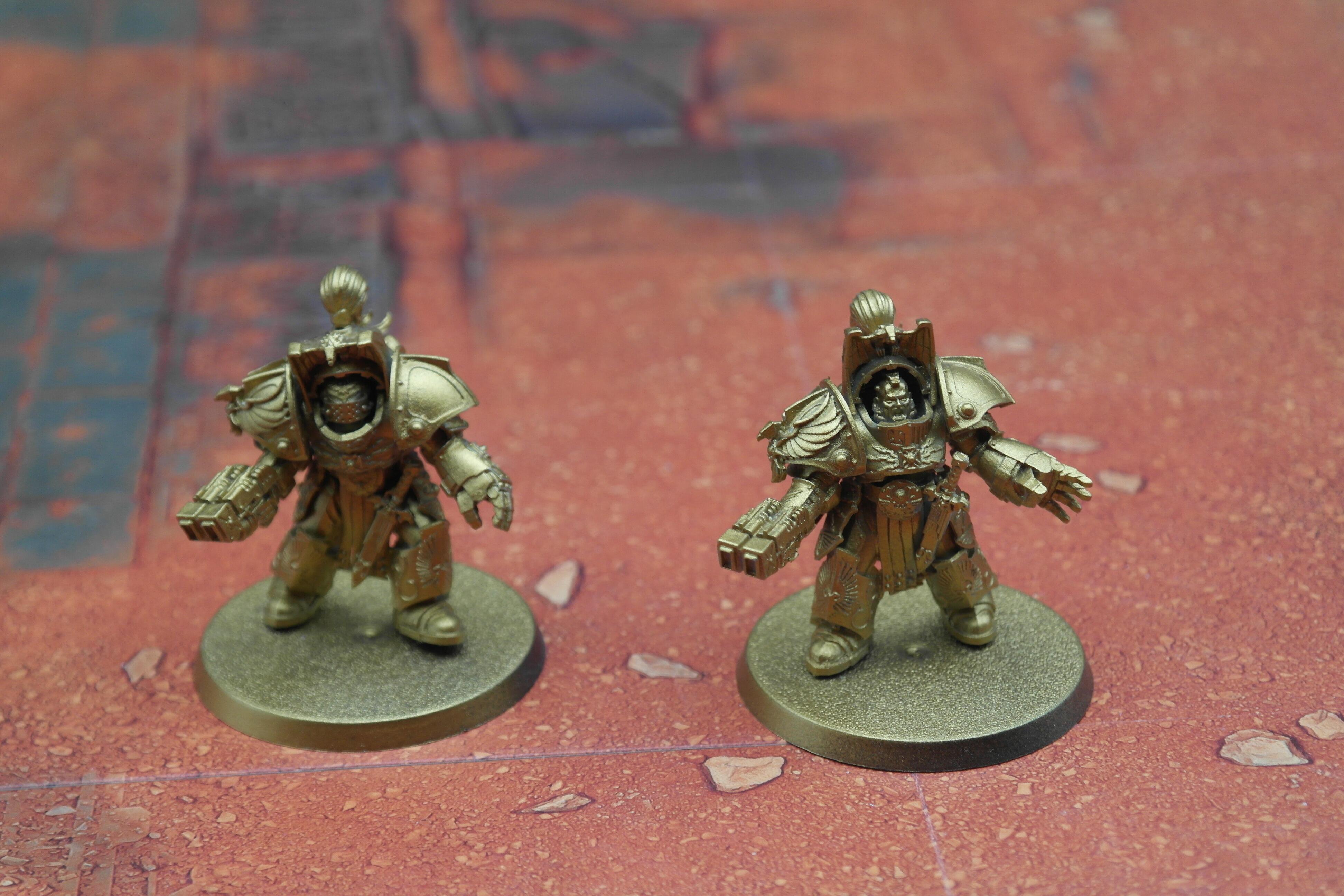 Pre-loved Aquilon Terminators x2 with Adrathic Destructors front view