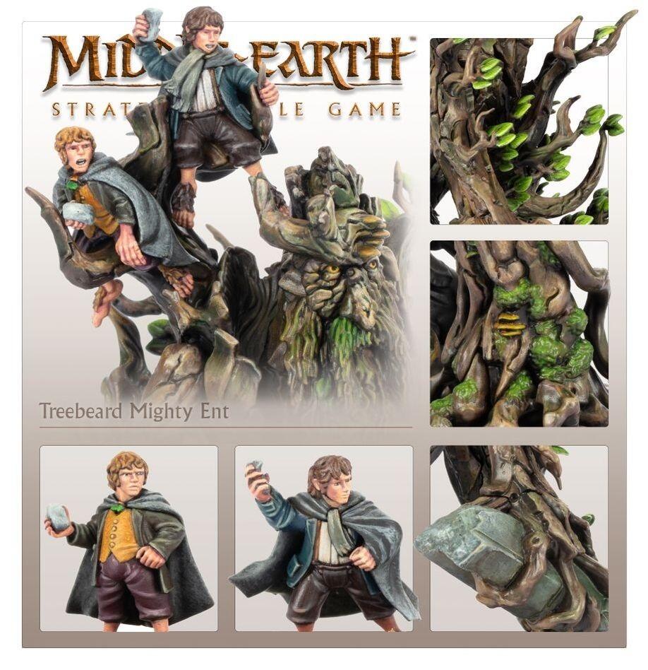 Merry and Pippin miniatures standing separately