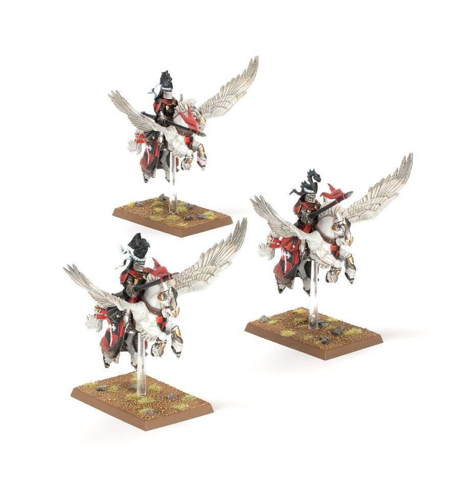 Painted Bretonnia Pegasus Knights with heraldry