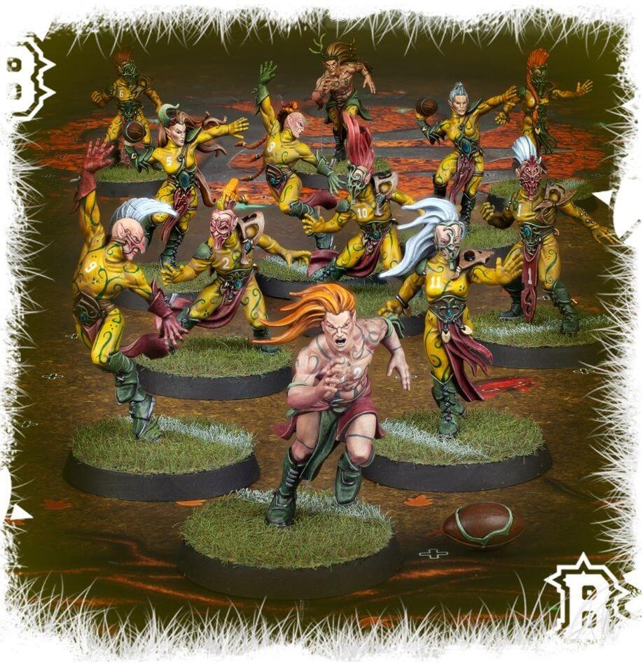 Painted Athelorn Avengers lineup in formation