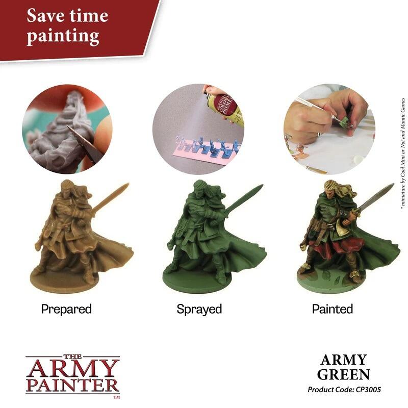 Model basecoated with Army Green
