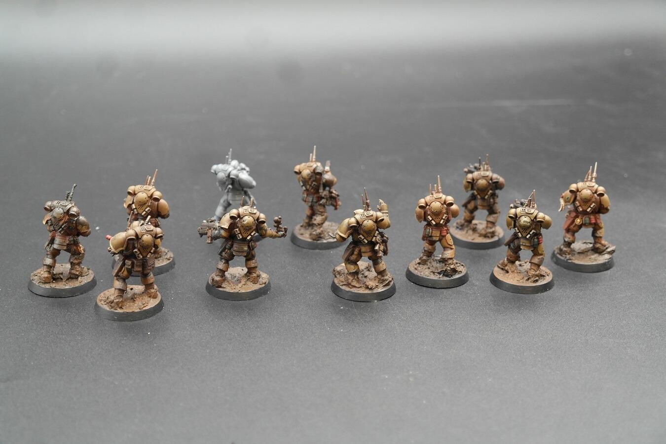 Pre-loved Infiltrators 11 models Space Marines Warhammer 40k fully built side angle