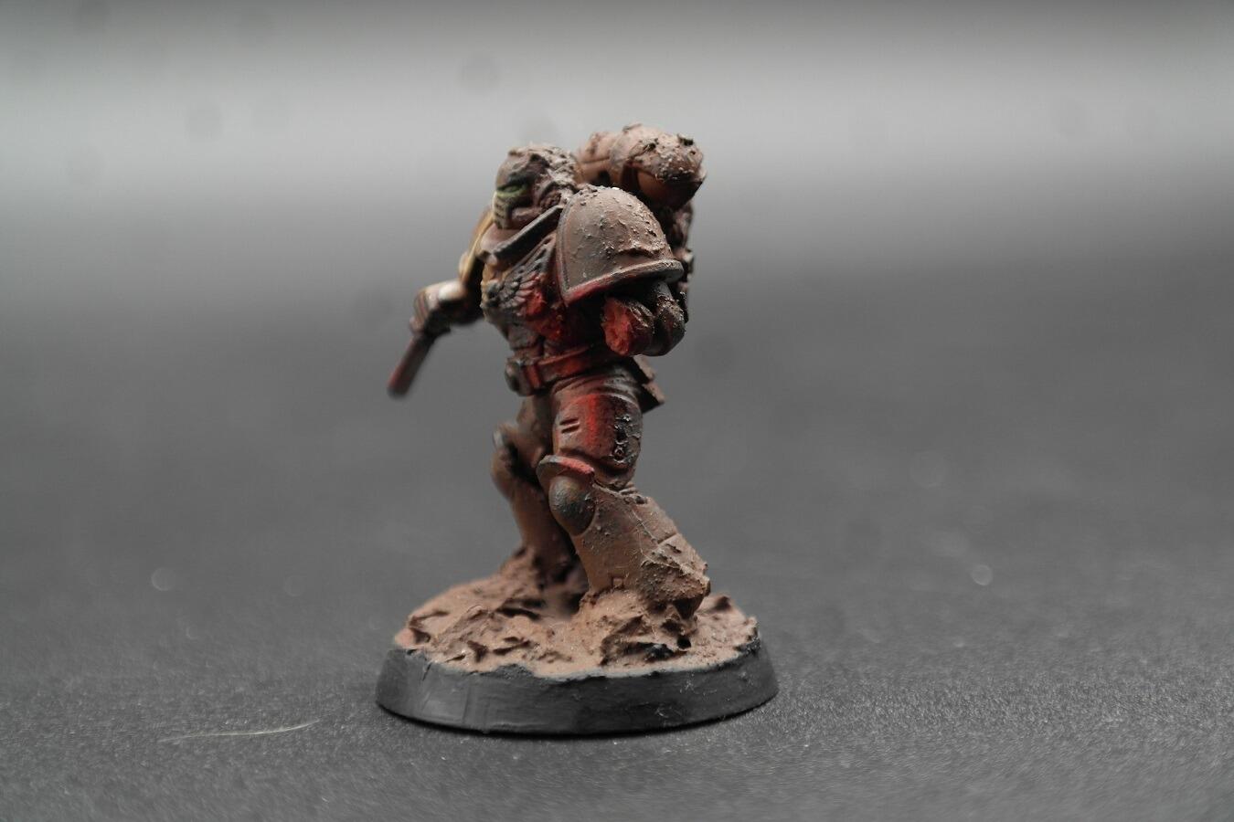 Pre-loved Intercessor display piece Space Marines Warhammer 40k fully built converted side angle