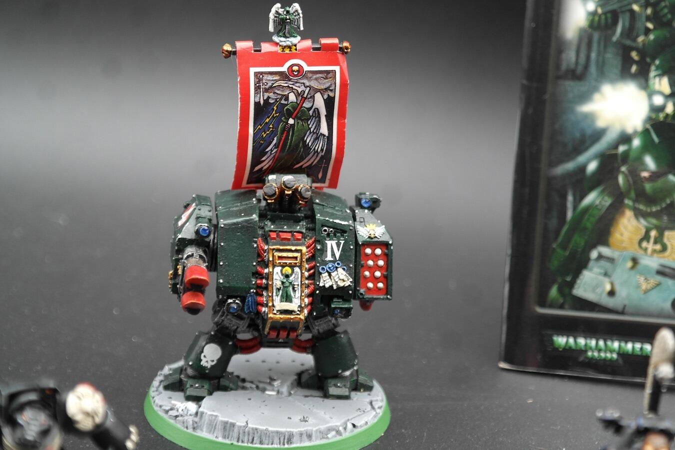 Pre-loved Dark Angels army lot Warhammer 40k fully built dreadnoughts pose