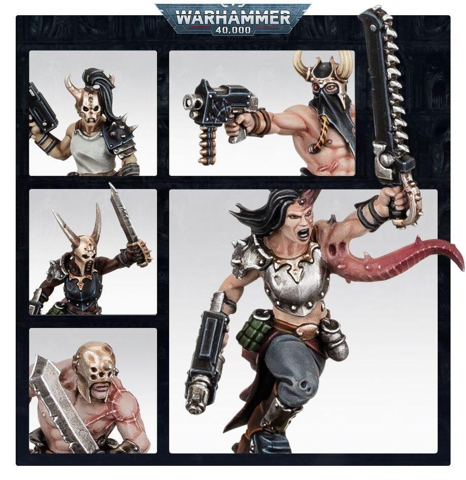 Cultist Champion raising weapon in command