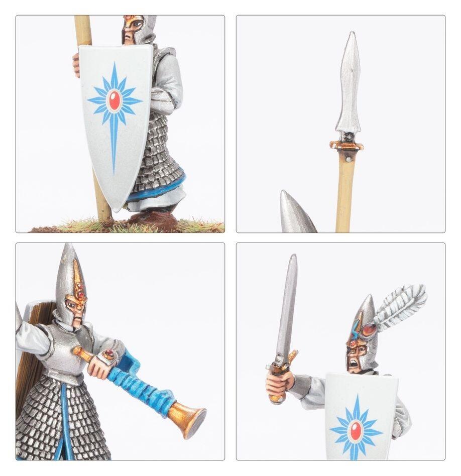 Command unit with standard bearer and musician