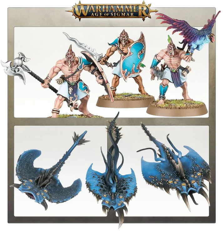 Close ups of painted Kairic Acolytes and Screamers of Tzeentch