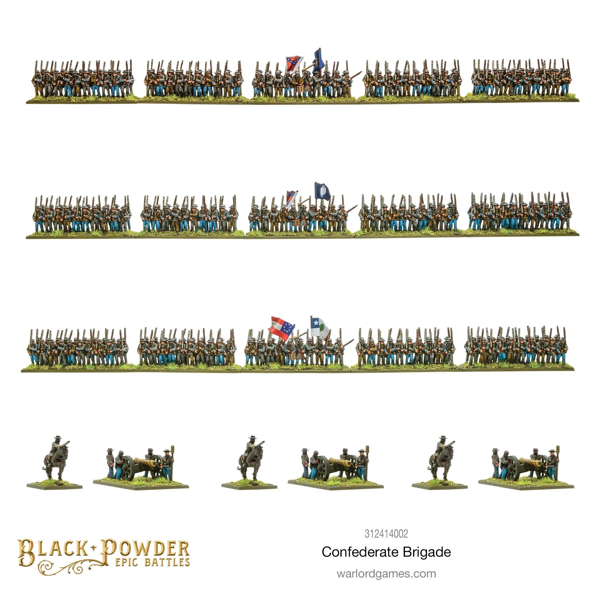Black Powder Confederate Brigade miniatures