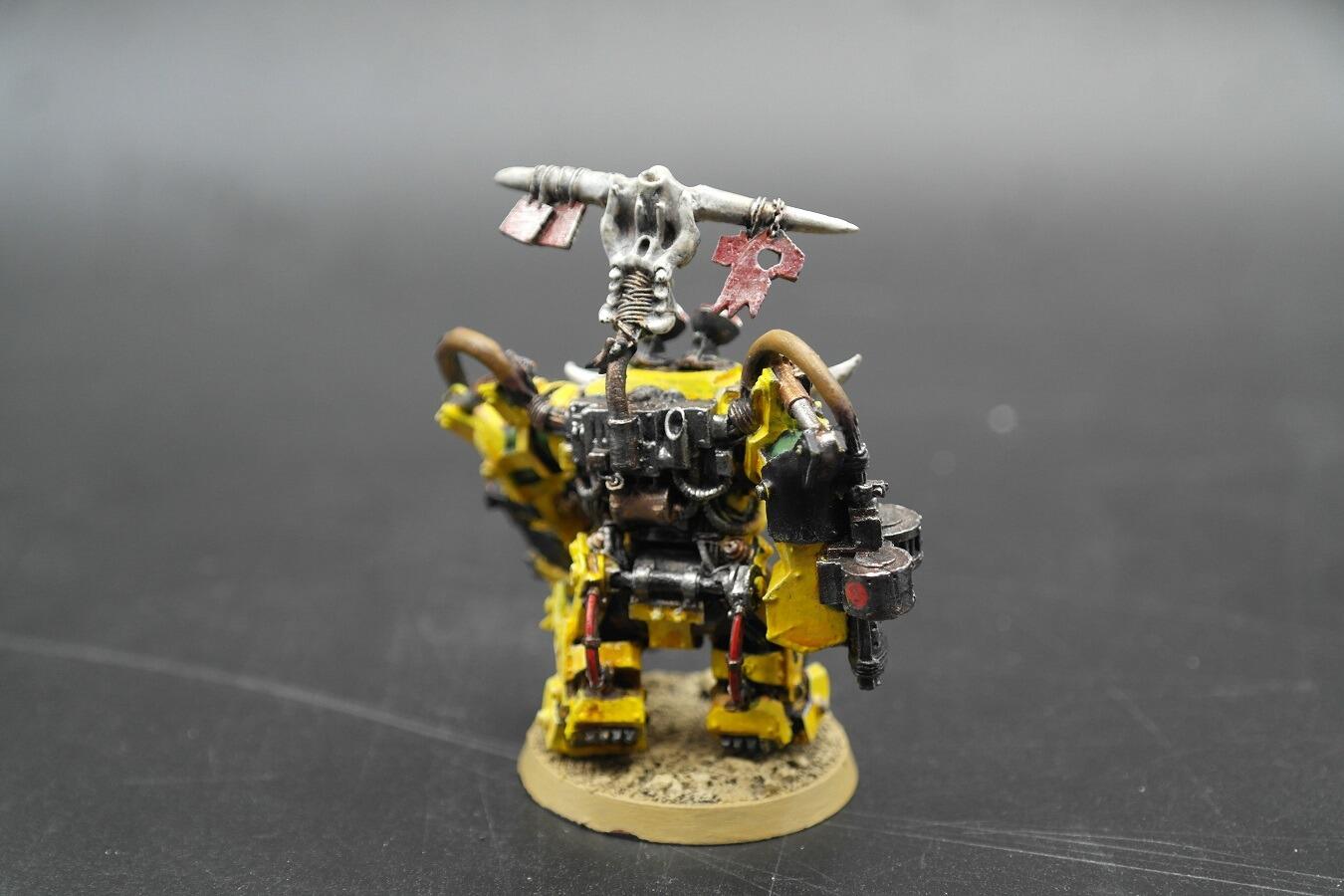 Pre-Loved Kitbashed Warboss in Mega Armour Rear View