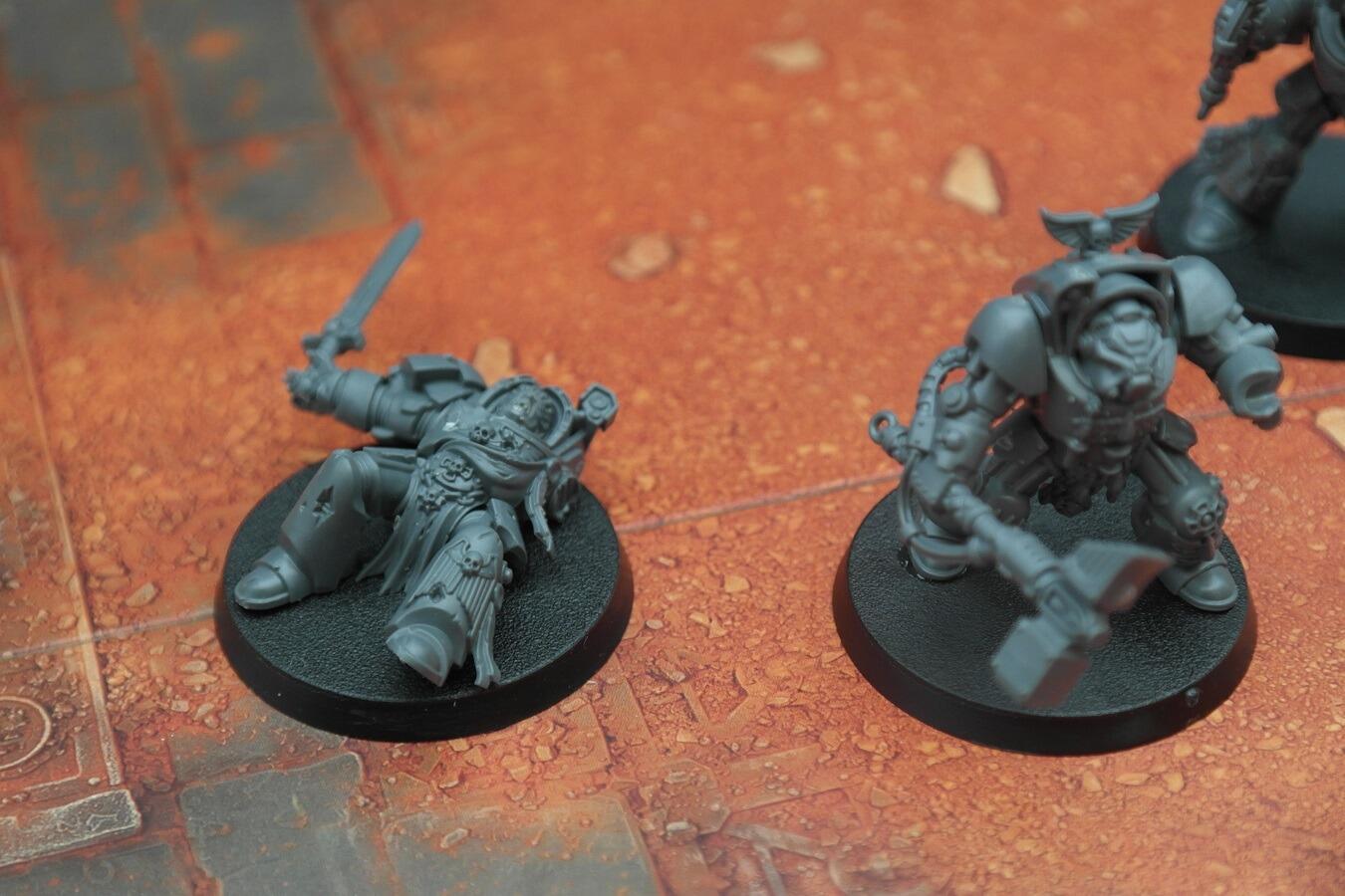 Pre-loved Blood Angels Assault Terminators Warhammer 40k mostly assembledside angle