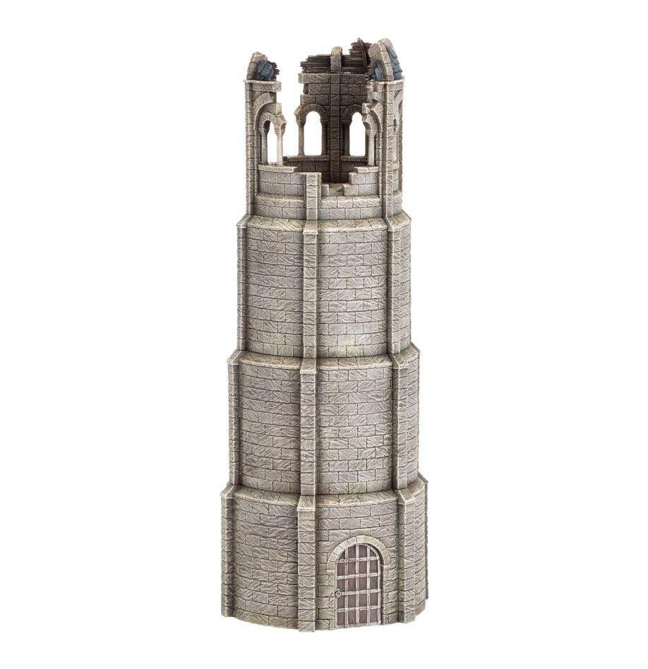 Painted Gondor Tower next to city walls