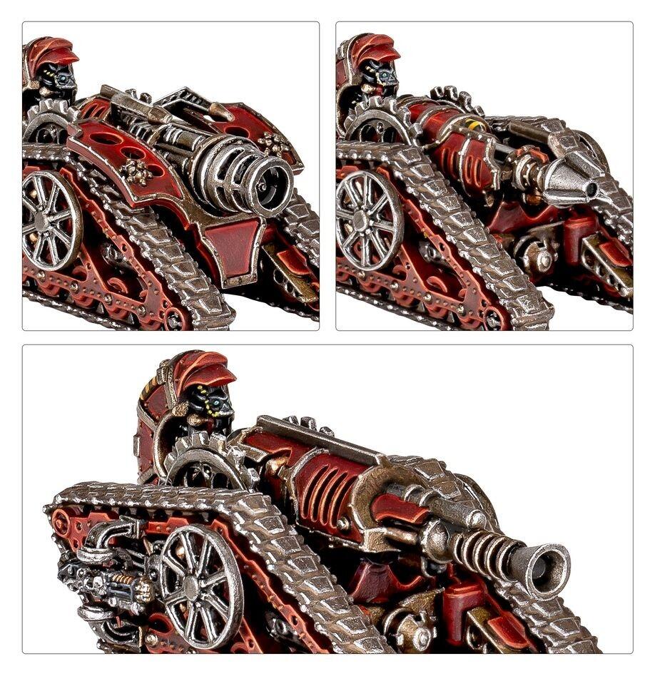 Painted Krios tanks deployed on battlefield terrain - Warmodels