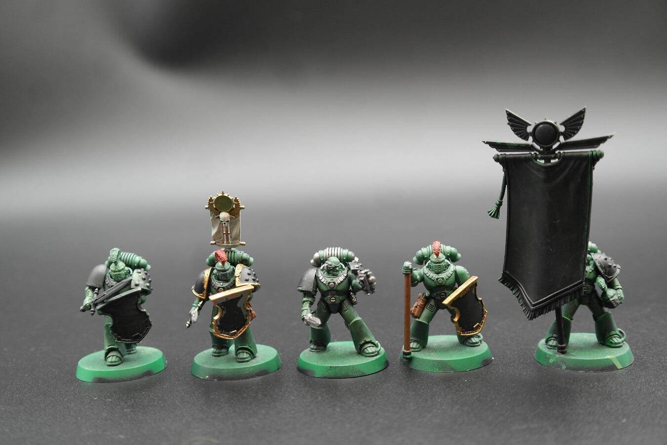 Pre-loved MKVI Command Squad formation pose – Horus Heresy