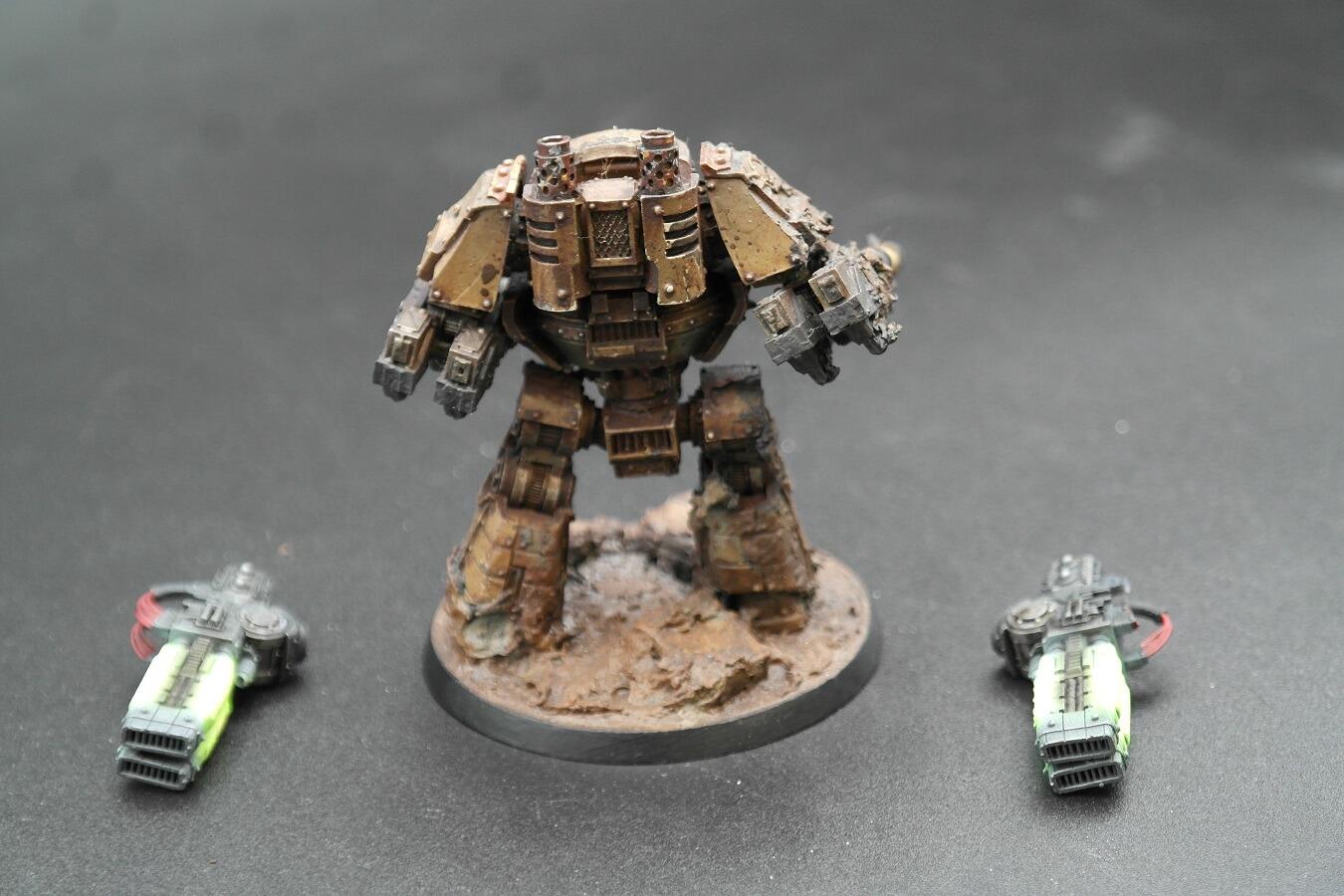 Pre-loved Contemptor Dreadnought Forge World resin Space Marines Warhammer 30k rear view