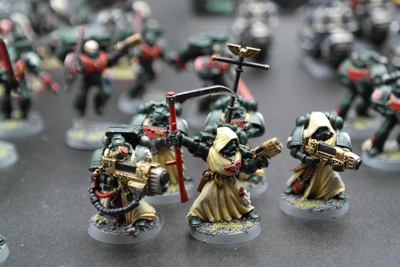 Pre-loved Dark Angels collection Warhammer 40k fully built sternguard veterans close up