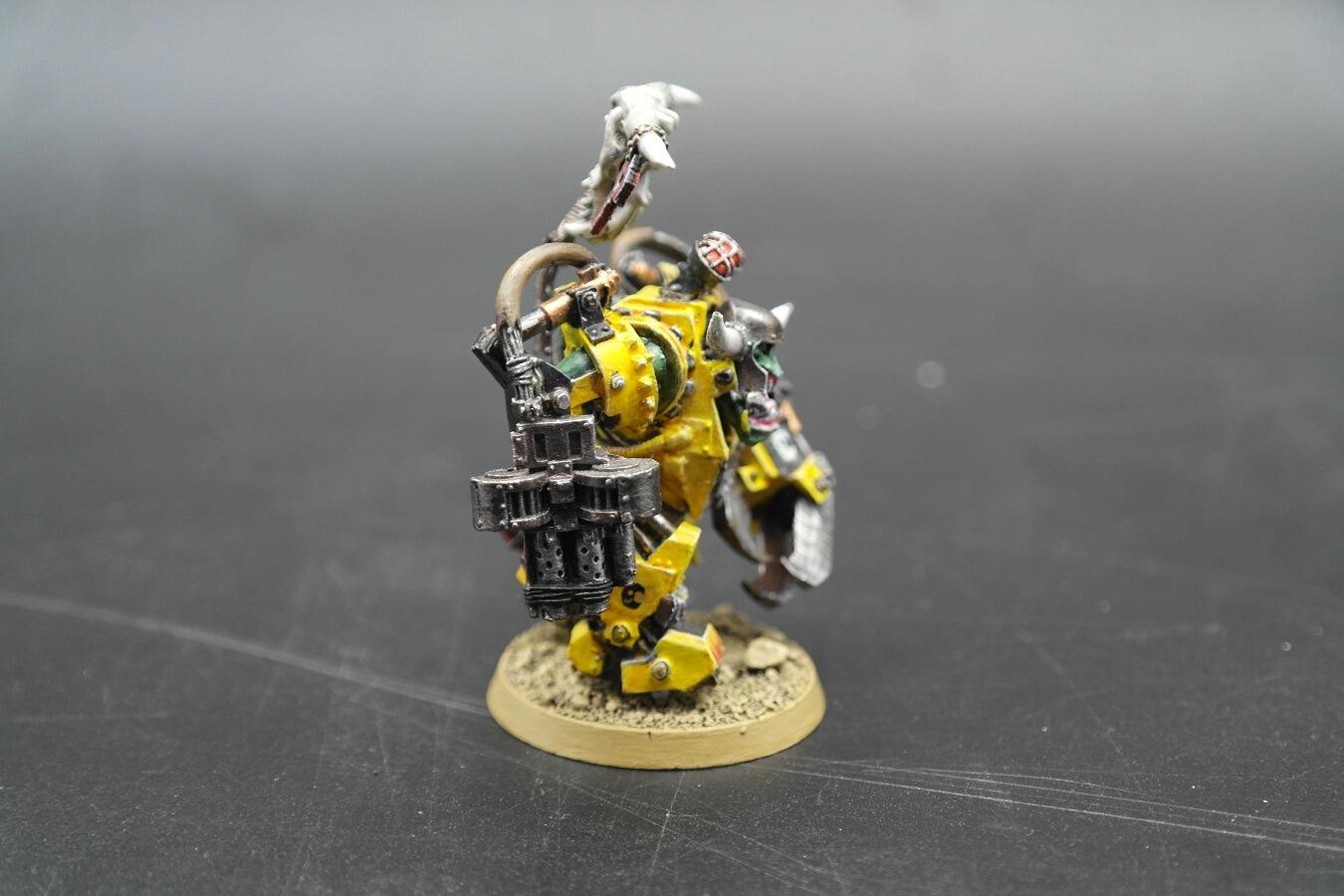 Pre-Loved Kitbashed Warboss in Mega Armour Side View