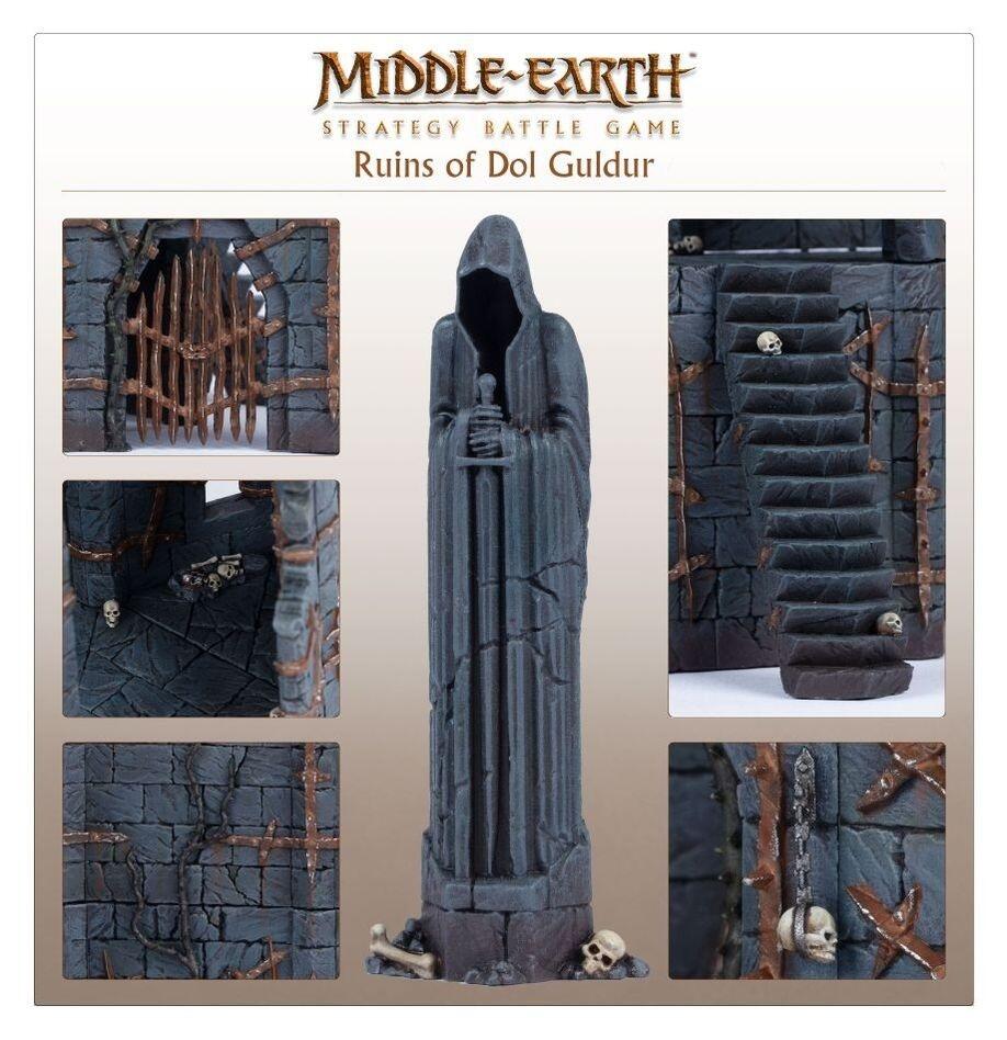 Dol Guldur statue and staircase close-up
