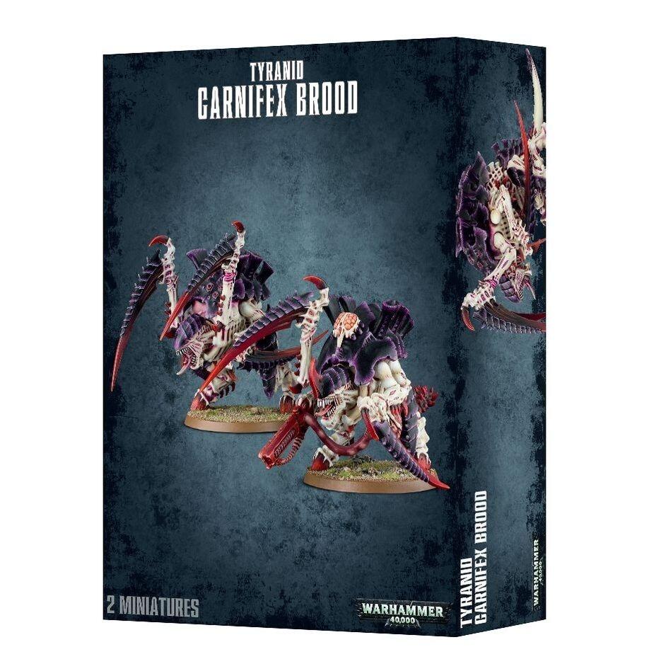 Tyranid Carnifex Brood kit box contents