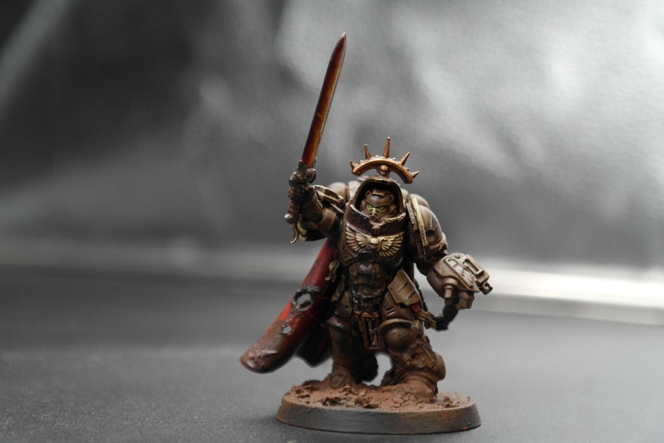 Pre-loved Captain in Gravis Armour Space Marines Warhammer 40k front view