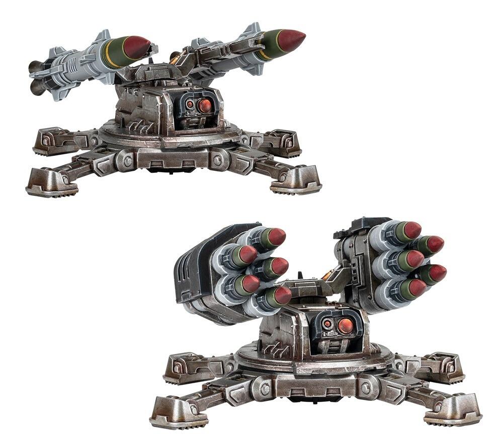 Twin Tarantula platforms assembled and painted