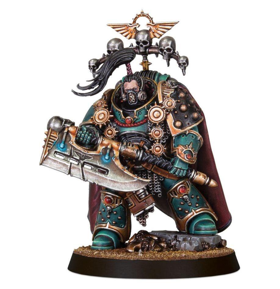 Painted Praetor model in Imperial Fists colours
