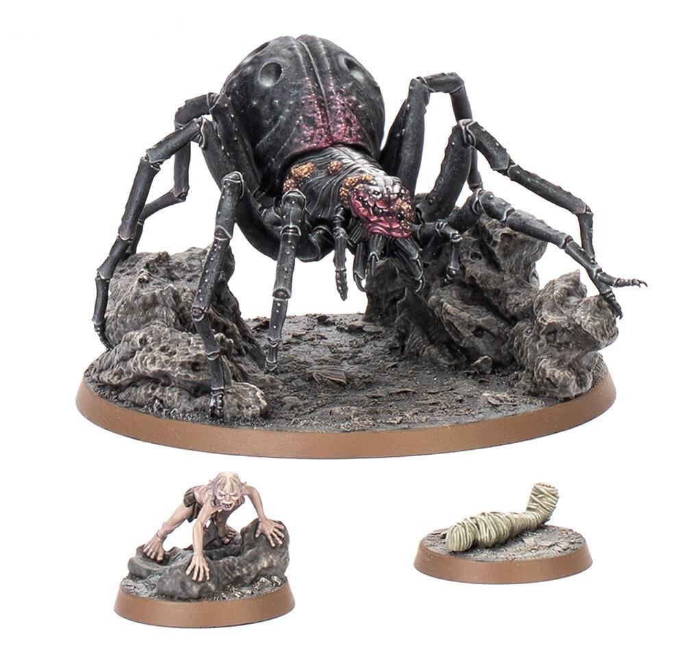 Shelob & Gollum miniatures – front view
