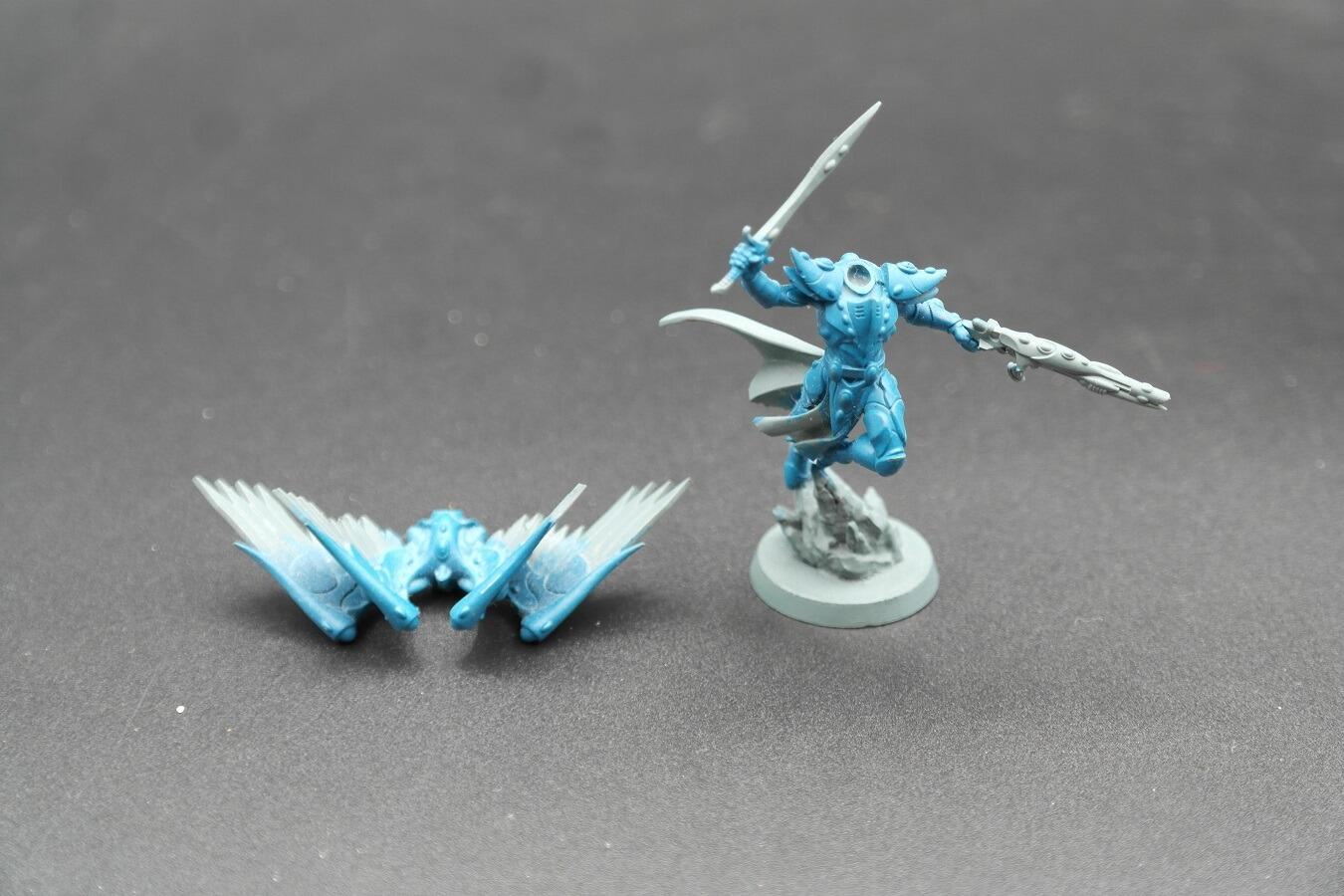Pre-loved 3D printed Aeldari winged proxy front view
