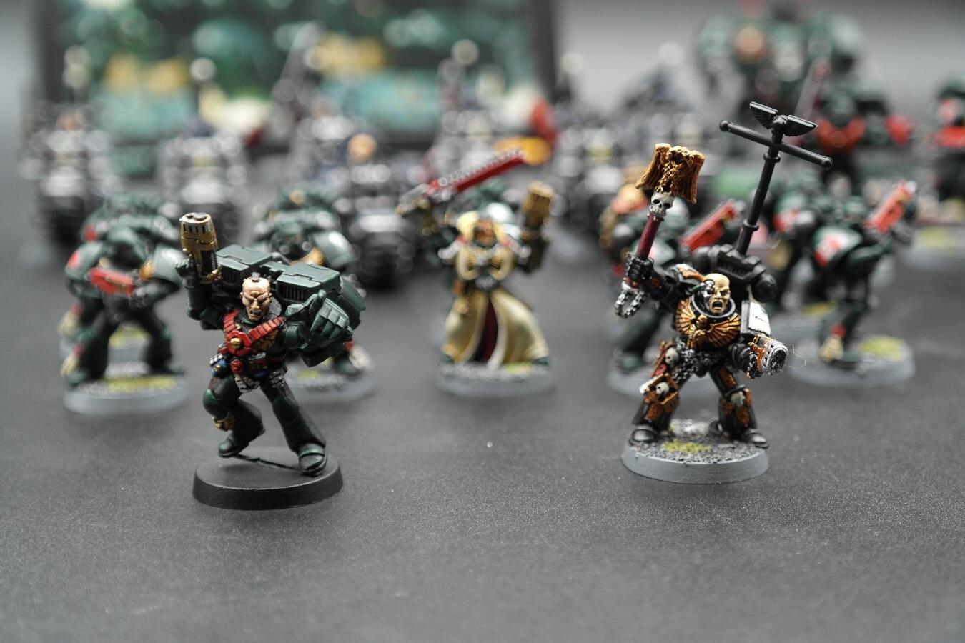 Pre-loved Dark Angels army set Warhammer 40k fully built command element