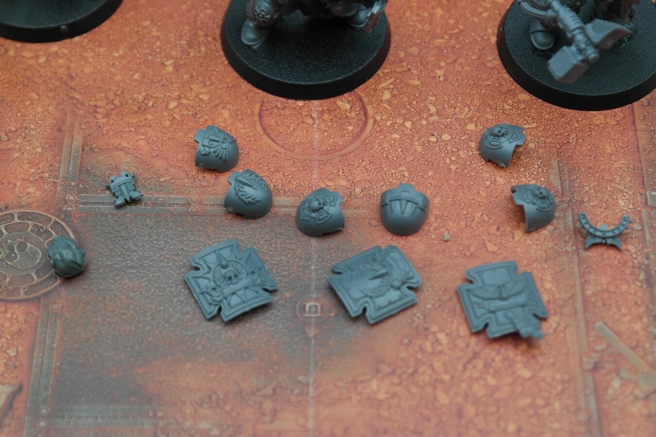 Pre-loved Blood Angels Assault Terminators Warhammer 40k mostly assembled remaining pieces