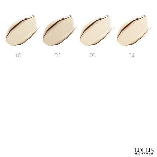 Lollis Collagen Coverage Foundation Available in 4 Shades 30 ml Shade Chart