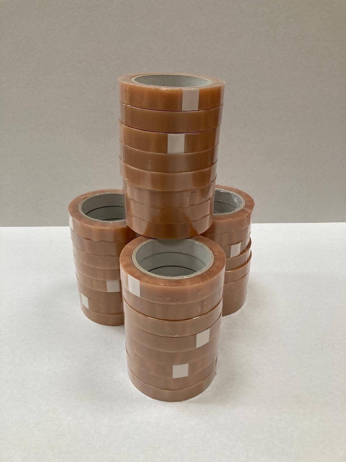 19mm x 66m clear vinyl packing tape rolls