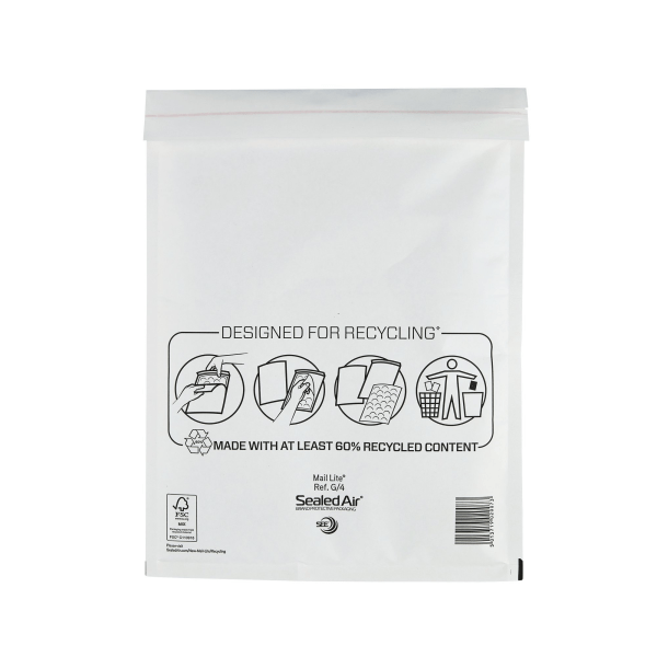 G/4 White Mail Lite Bubble Lined Envelopes