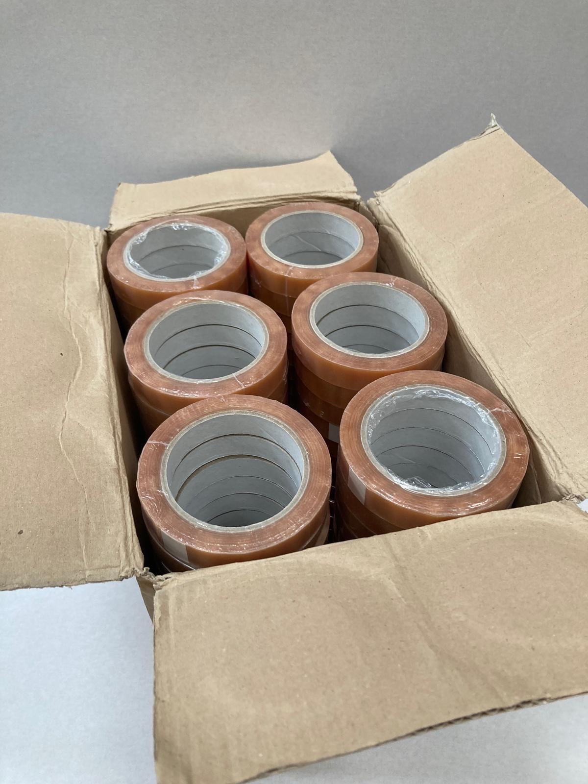 Box of 96 rolls of 19mm x 66m clear vinyl tape