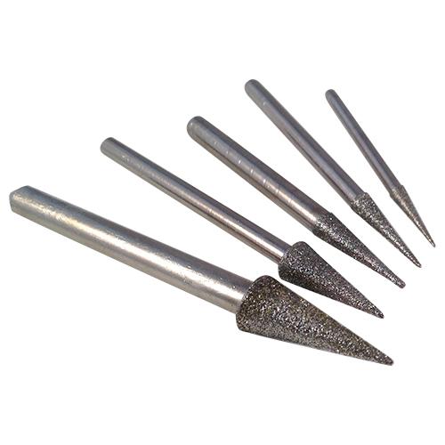 6mm Shank 8mm-20mm Diamond Mounted Points Grinding Carving Burr Rotary Tool 