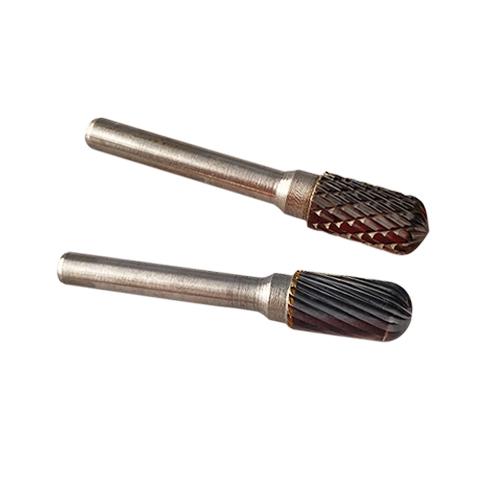 Double Cut SA-5 SpeTool Carbide Cutting Tool Rotary Burr Cylindrical with Flat Top 1/4 inch Shank 