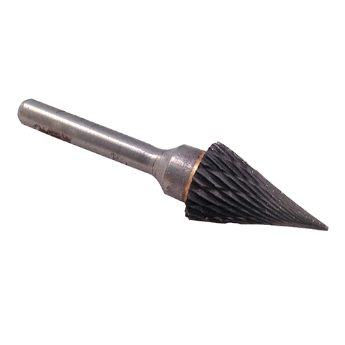 Single Cut Pointed Cone Carbide Burr 1/8 x 1/8 x 7/16 x 2 SM-42L2 