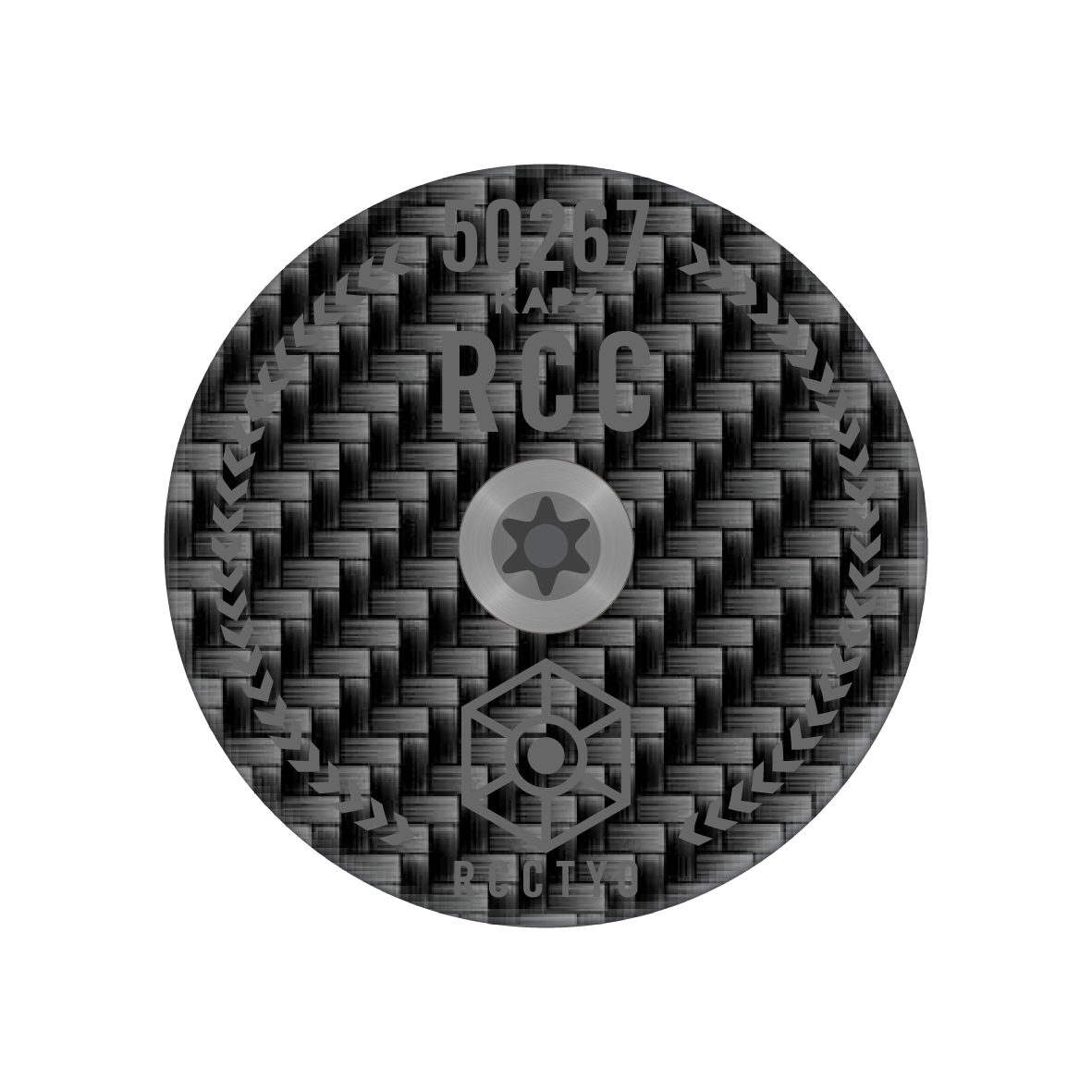RCC - Rapha Cycling Club - GIANT OD2 Carbon Fibre Engraved Headset Cap by KAPZ