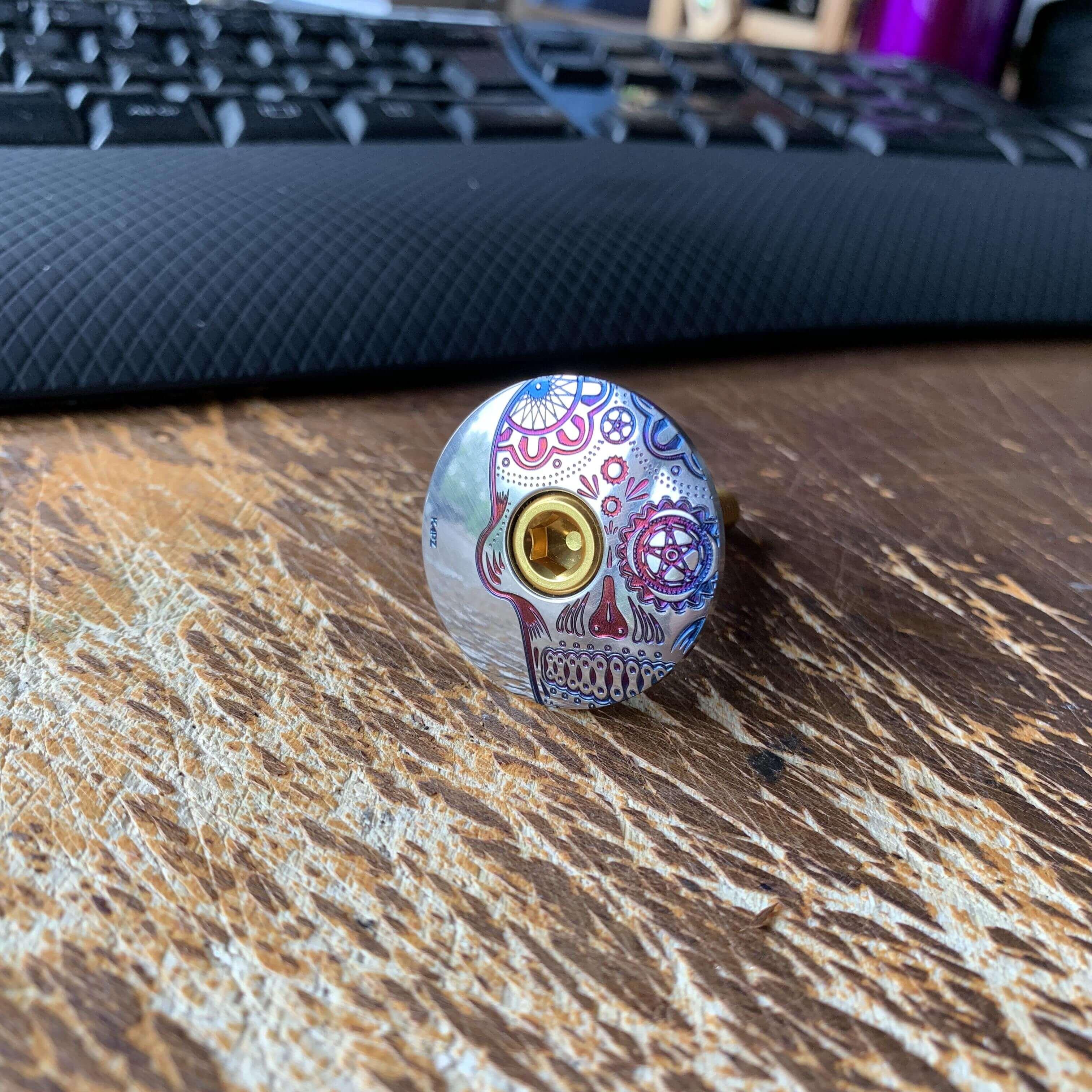 Titanium - Text-Only Headset Cap - view 5 by KAPZ