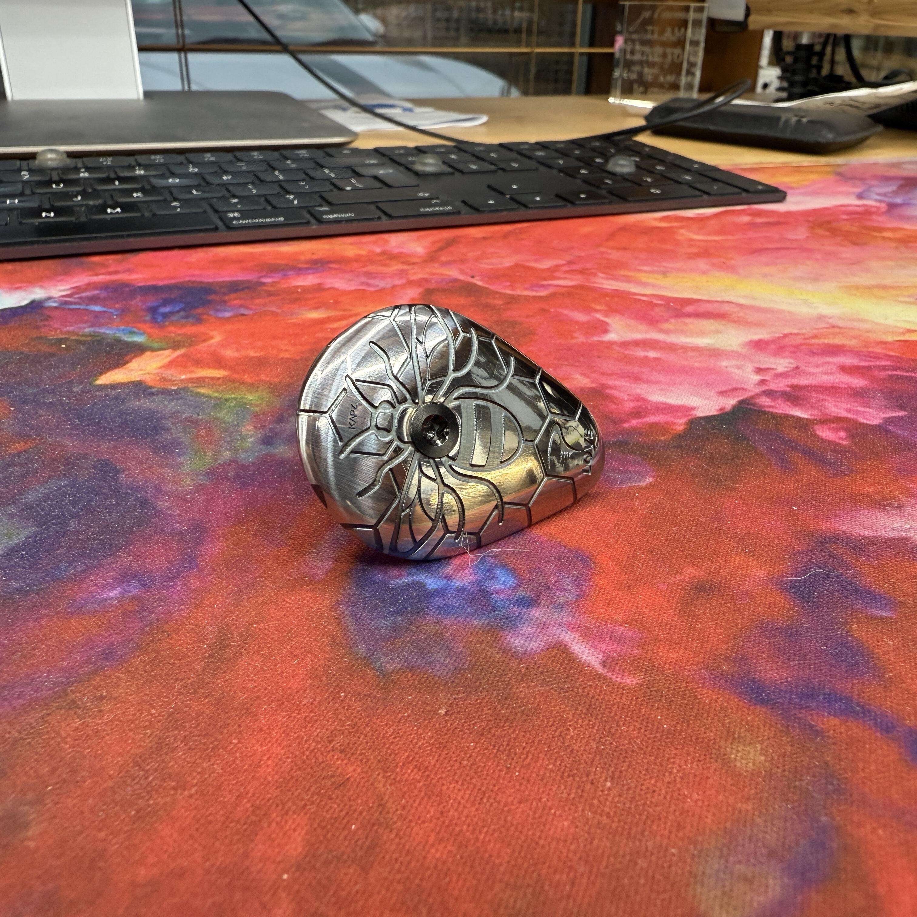Pinarello Most 3D Printed Titanium Headset Cap - view 70 by KAPZ